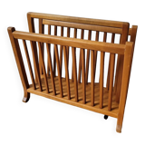 Light wood magazine rack