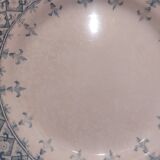 Set of 12 ironstone plates model "Andrée", Creil and Montereau, 23cm