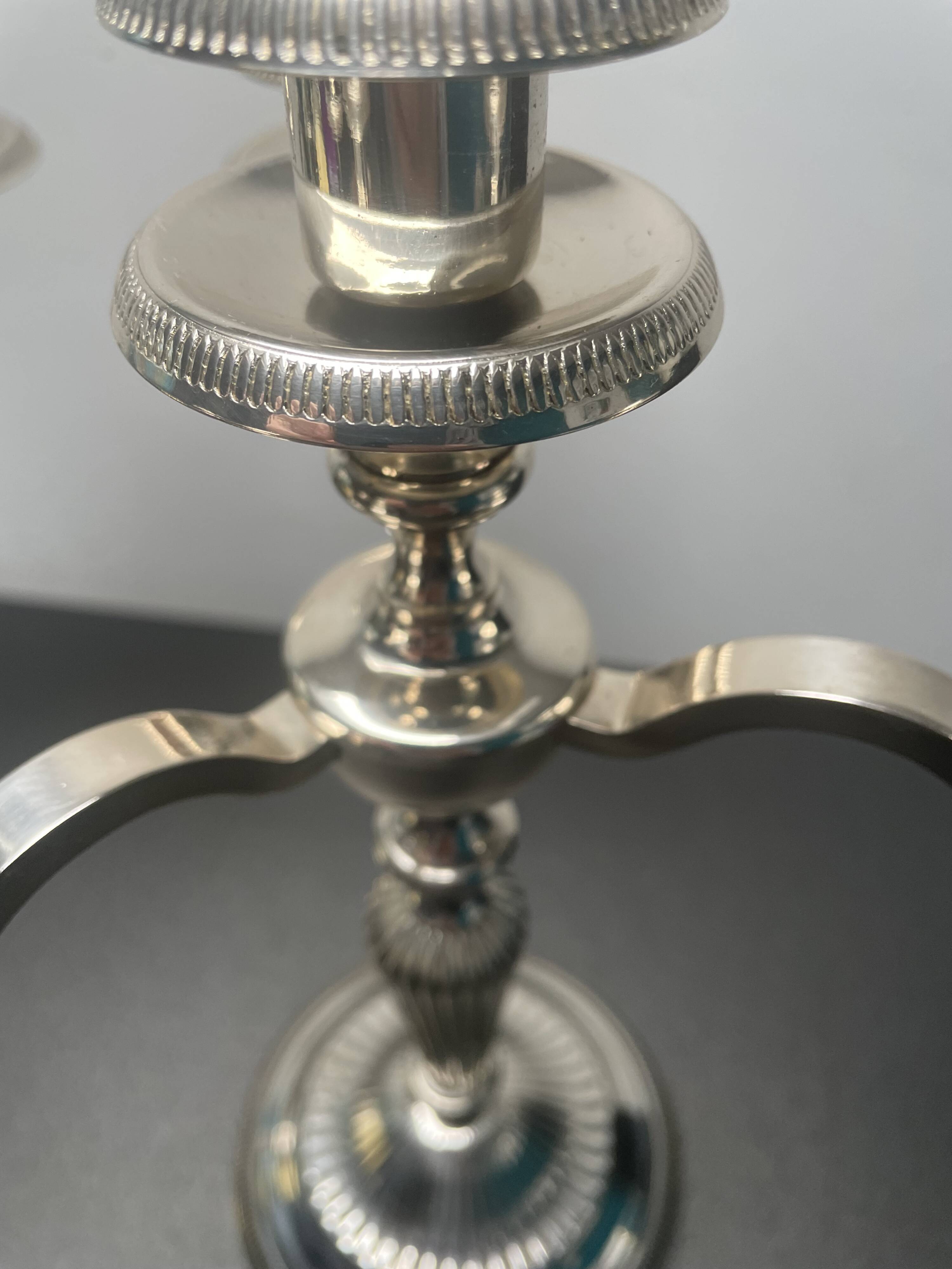 Pair of candlesticks, 12 gram silver plating, Fabiora, Paris, luxury