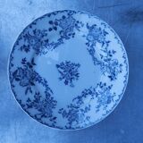 Old Sarreguemines earthenware compote dish, Bertha pattern