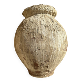 Ancient terracotta pottery jar from the 19th century.