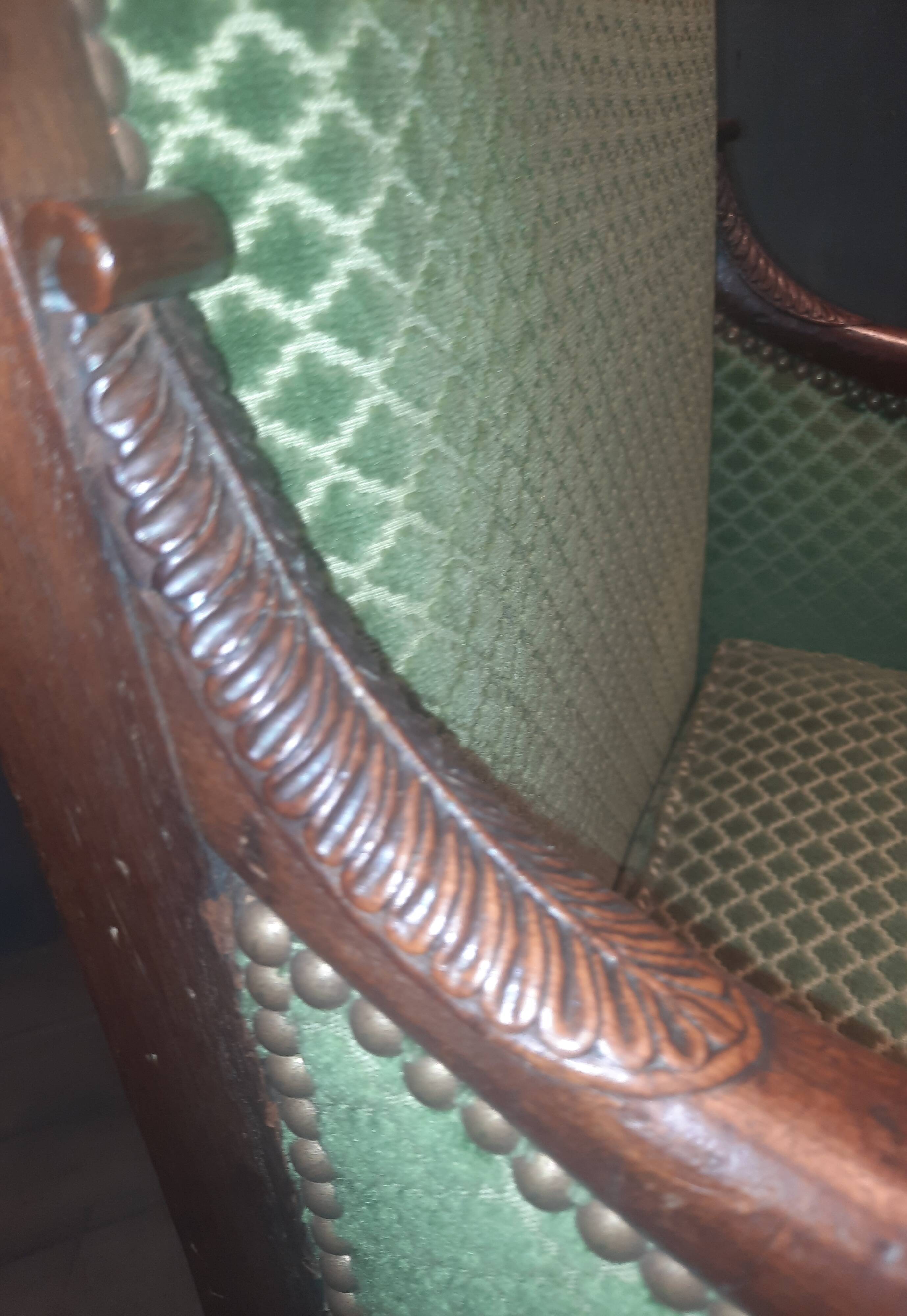 Empire bergère in mahogany veneer