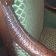 Bergere empire en plaquage  d acajou