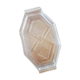 Plateau Art Déco en verre transparent