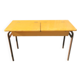 Vintage 2-seater desk with 2 leaves