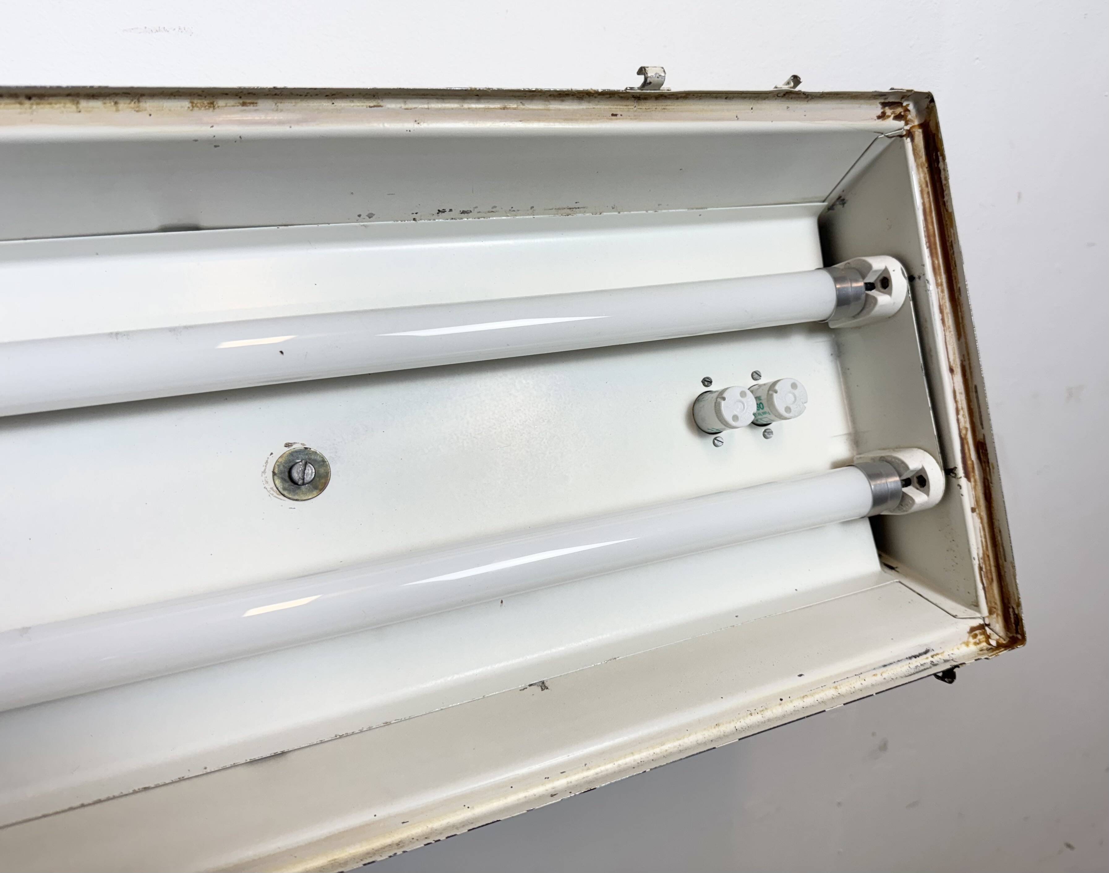 Beige Industrial Hanging Tube Light from Famor , 1970s