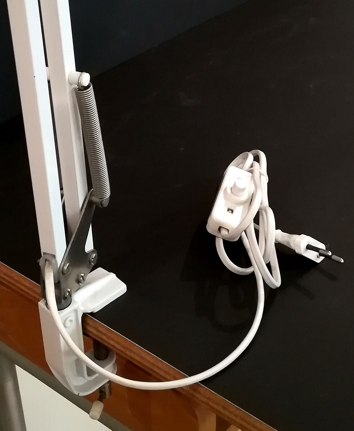 80 years white metal architect lamp