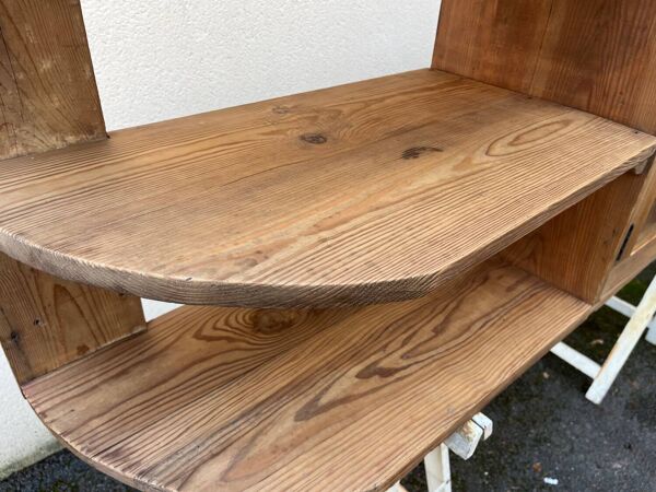 Étagère / ancien meuble enfilade boîtes aux lettres bois