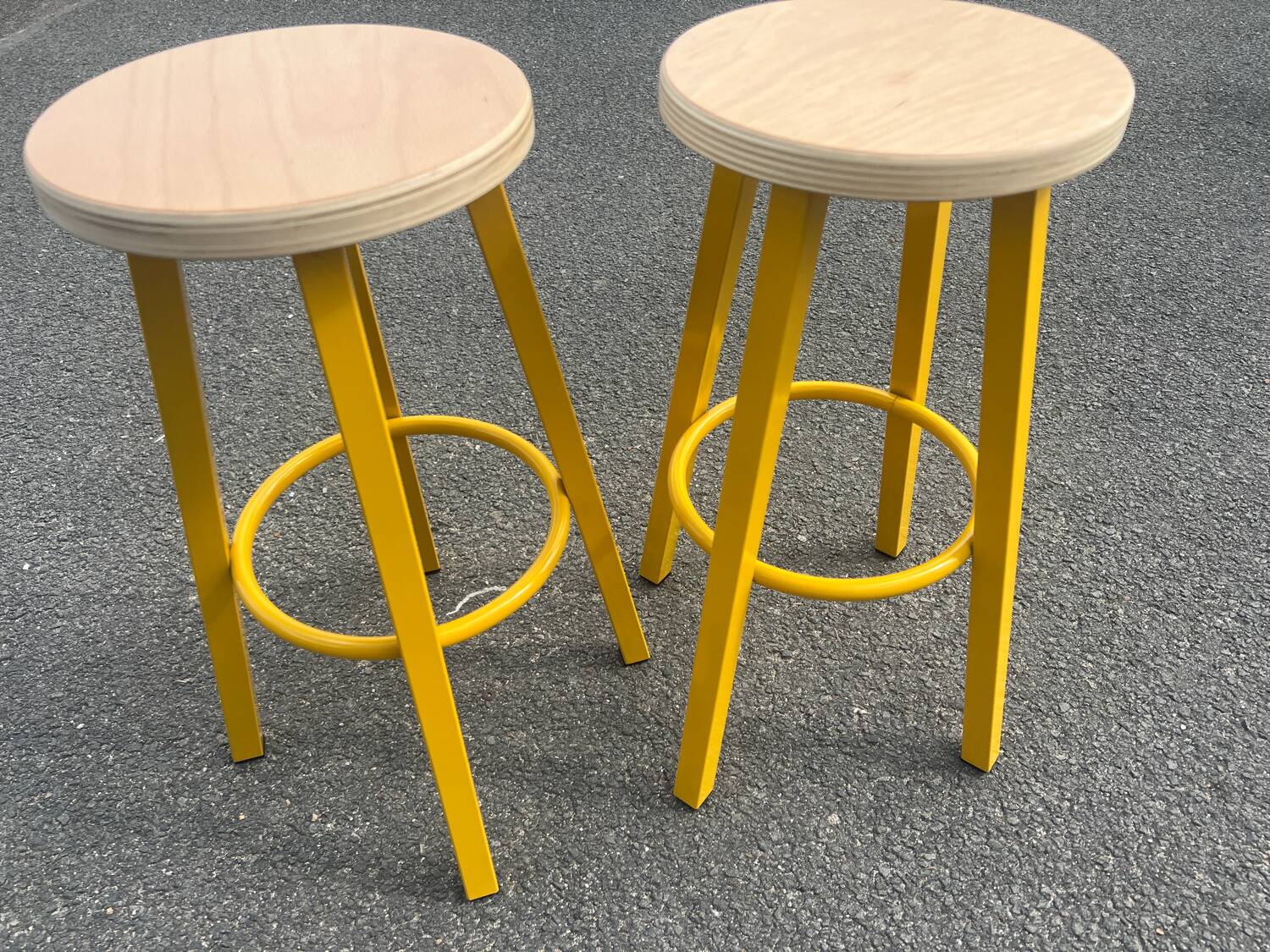 Pair of industrial stools