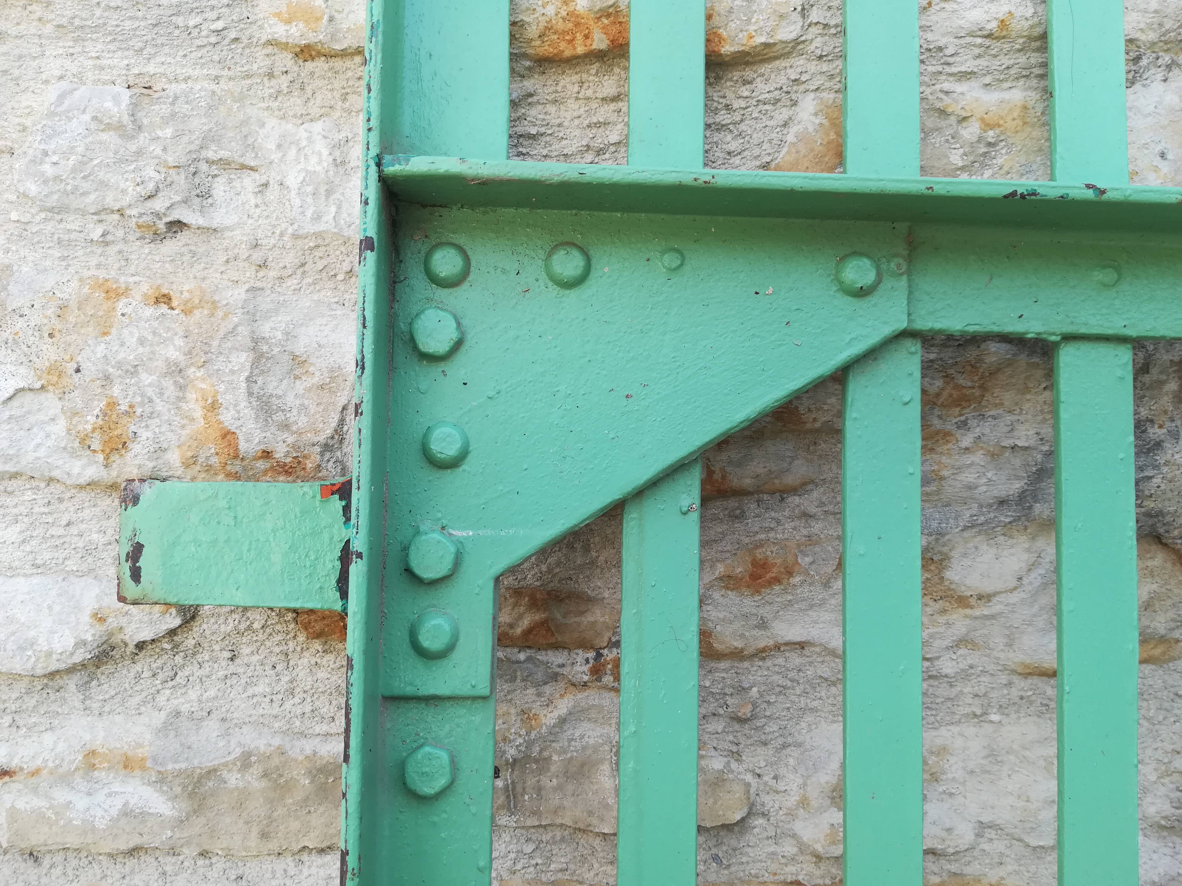 Plain riveted iron gate