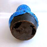 Large vintage seafoam blue artisanal vase