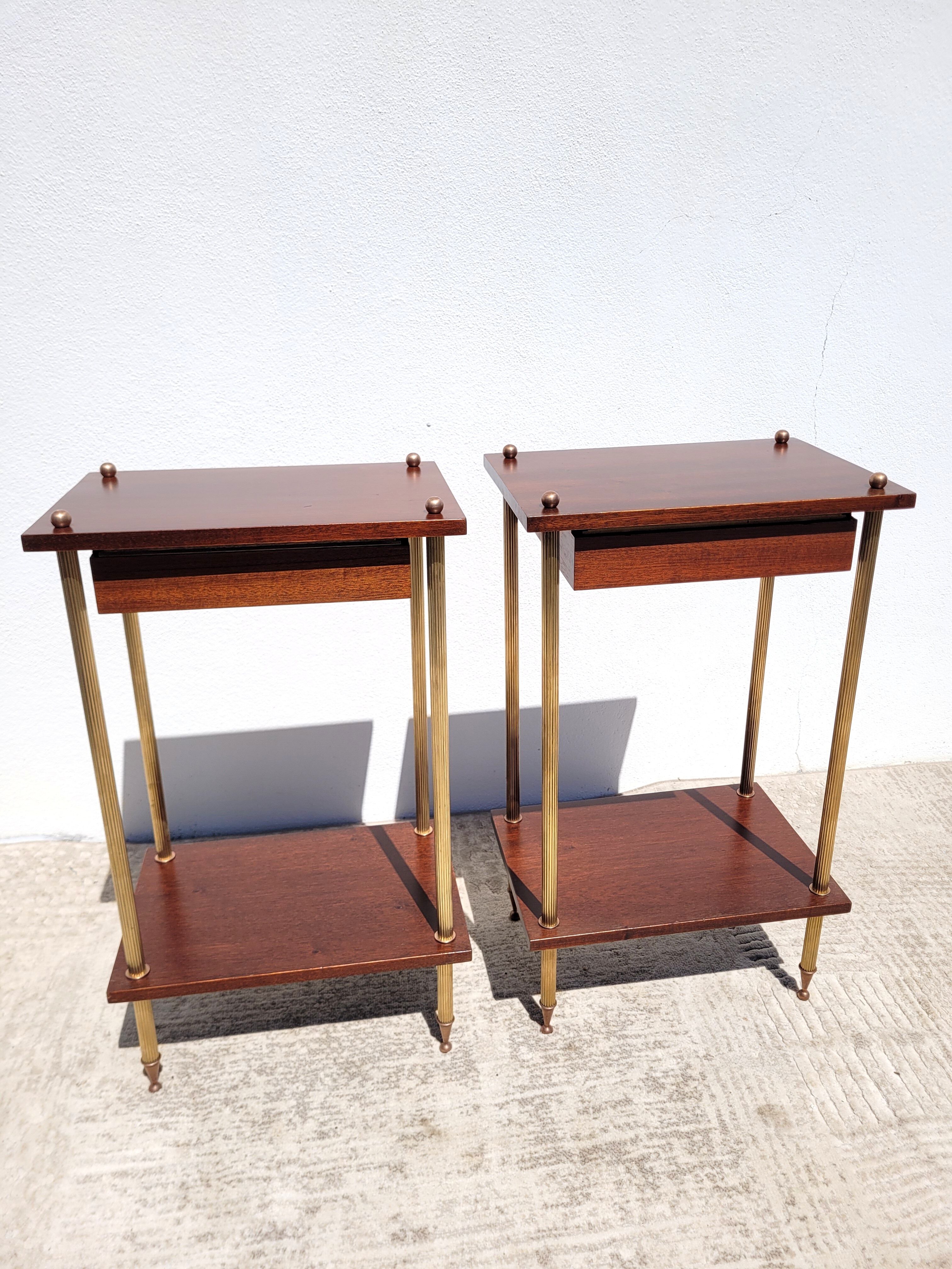 Pair bedside tables 1950