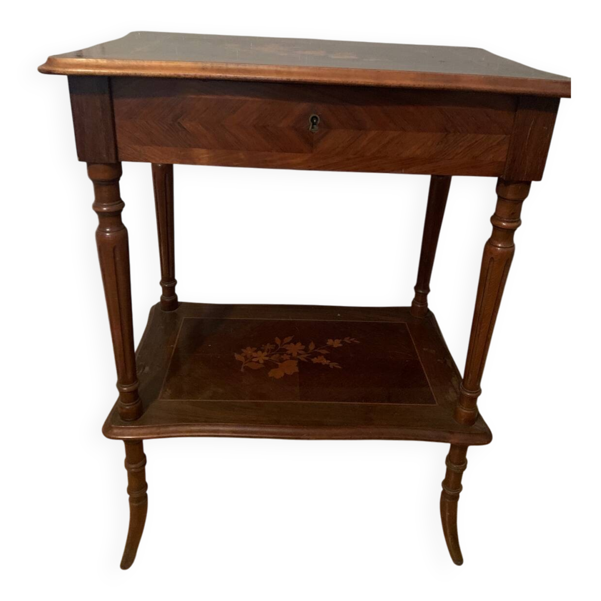 Occasional table with marquetry