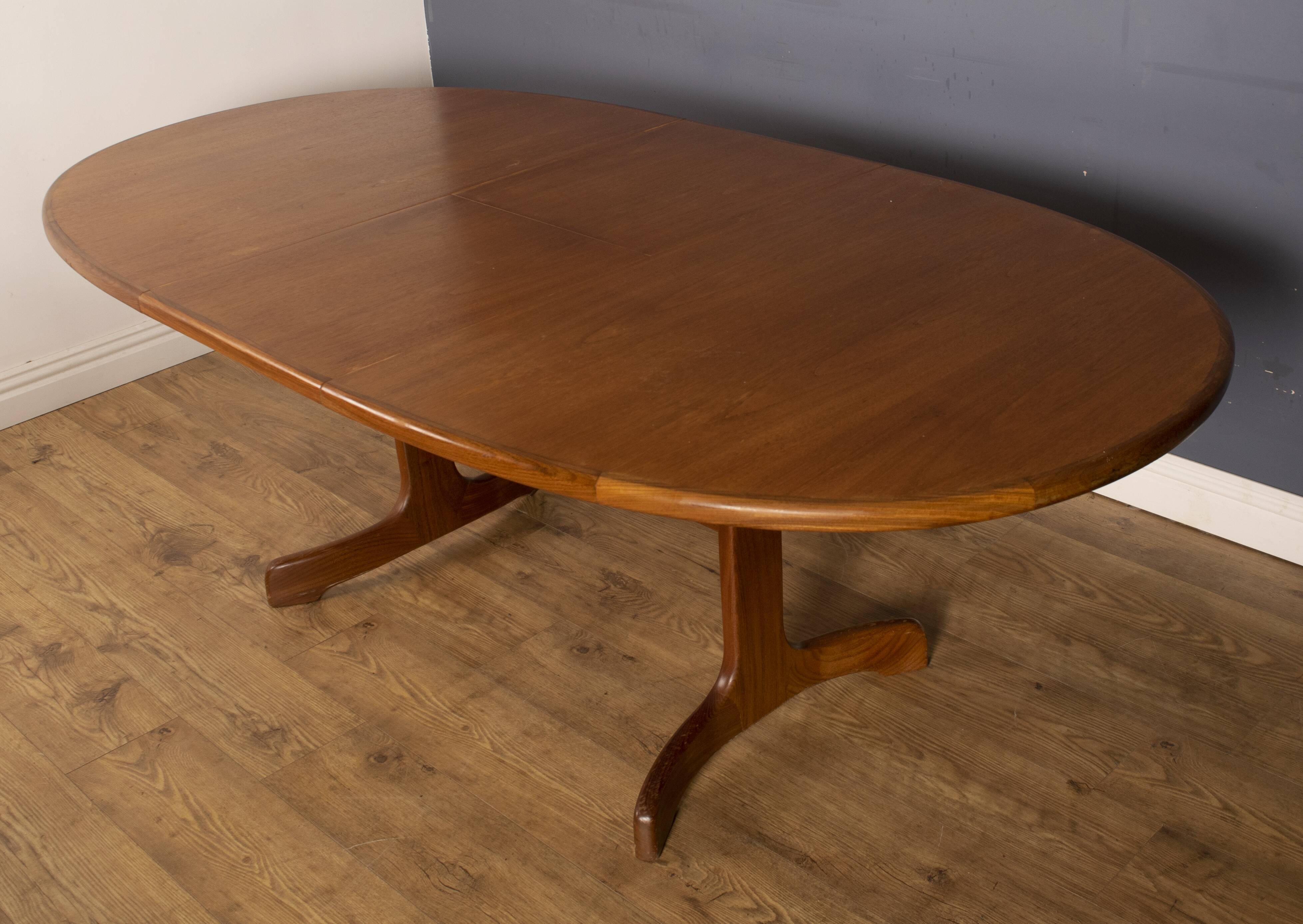 Restored teak 1960s g plan retro extending dining table & 6 chairs