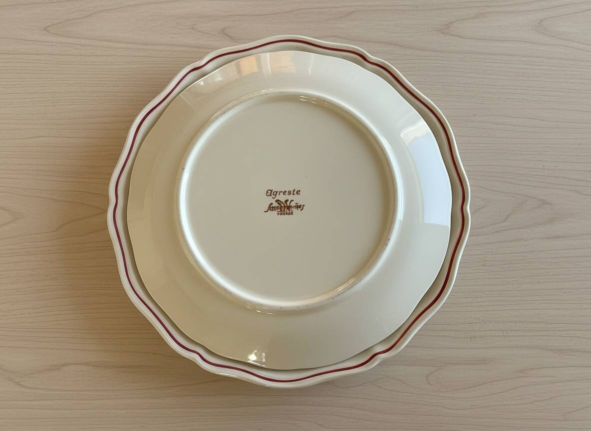 Sarreguemines Agreste model Pair of large serving dishes 33 cm Vi