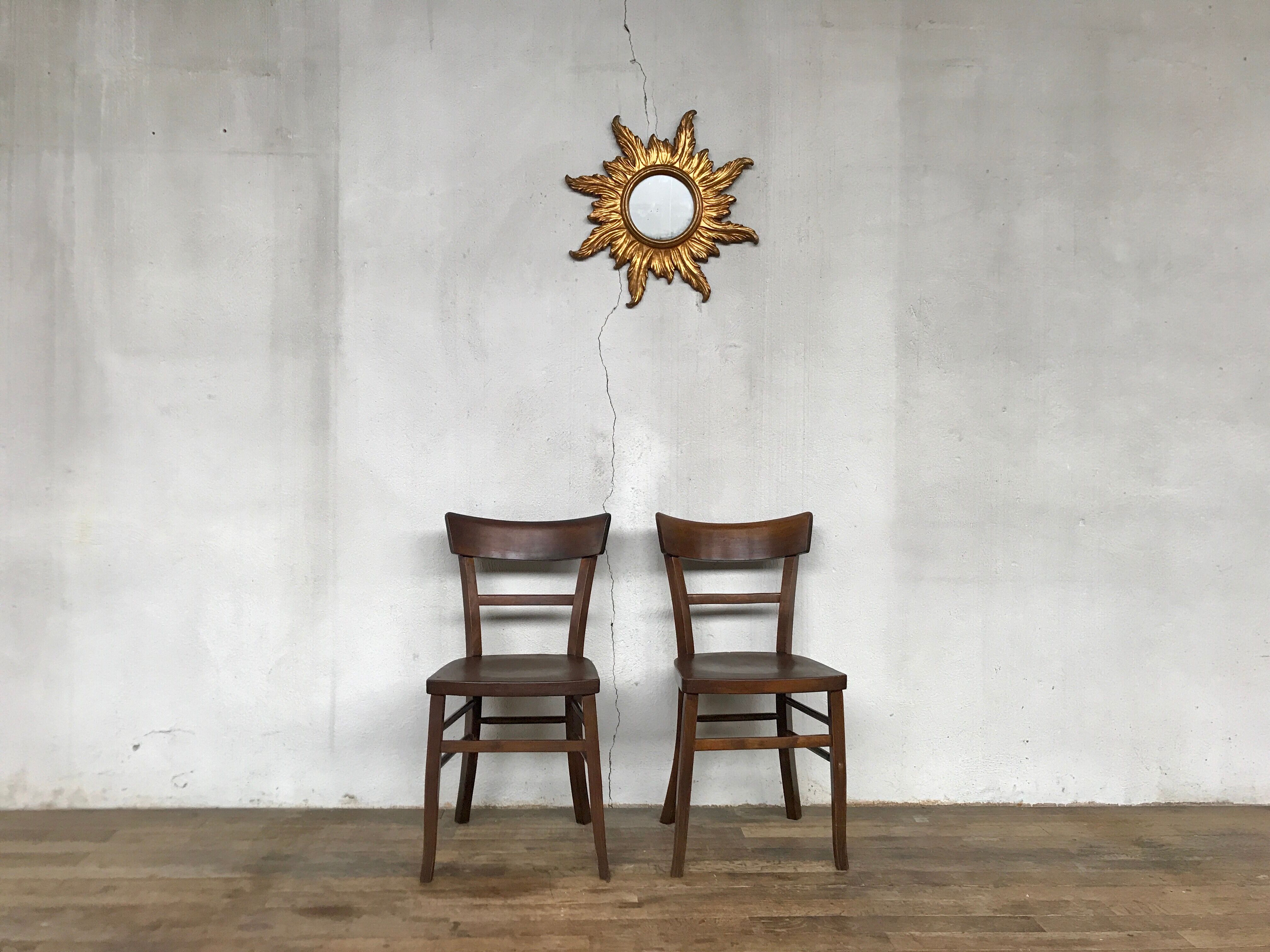 Pair of Parisian bistro chairs