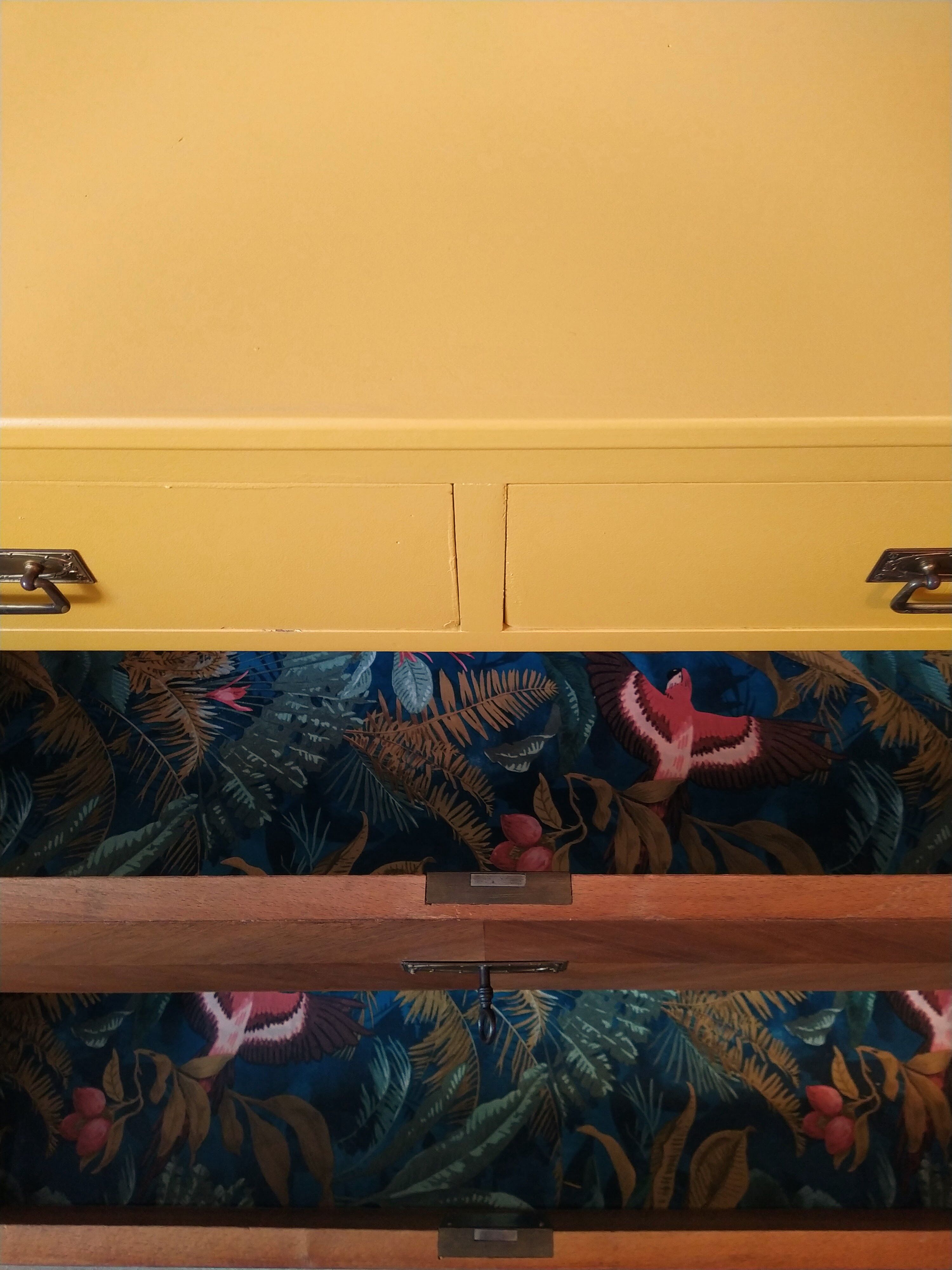 Yellow chest of drawers