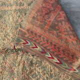 Moroccan peach and green carpet - 220 x 388 cm