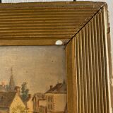 Oil on canvas representing a mill