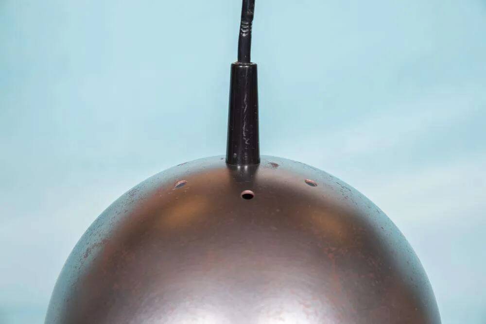 Ball lamp, raw brutalism, 1970s.