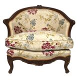 Corner armchair in carved beech, stamped jean avisse, 18th century