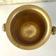 Vintage brass and green enamel cloisonné champagne cooler with sunflow
