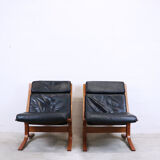 Siesta leather armchairs, Ingmar Relling, Norway, 1960