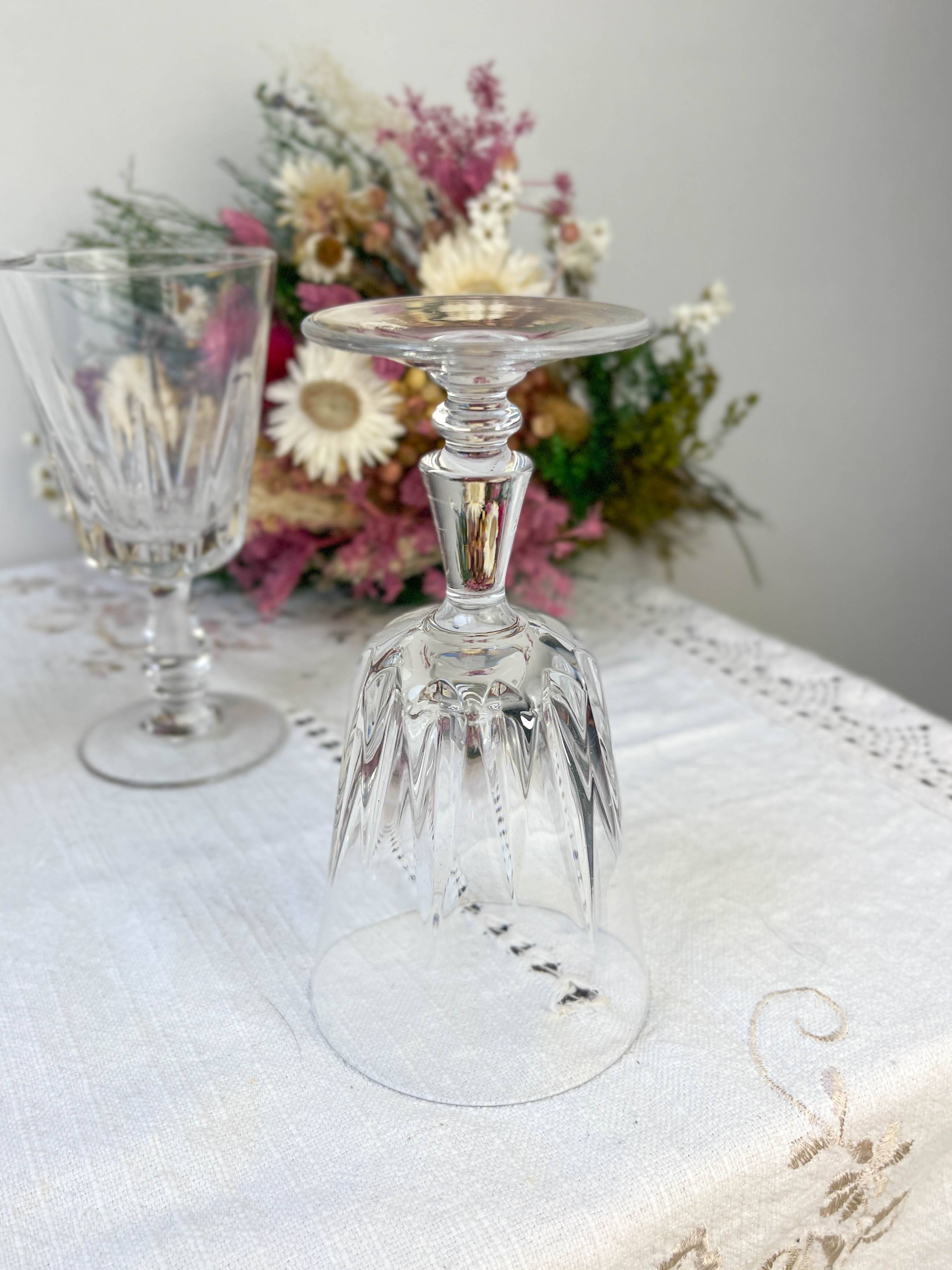 9 vintage red wine glasses