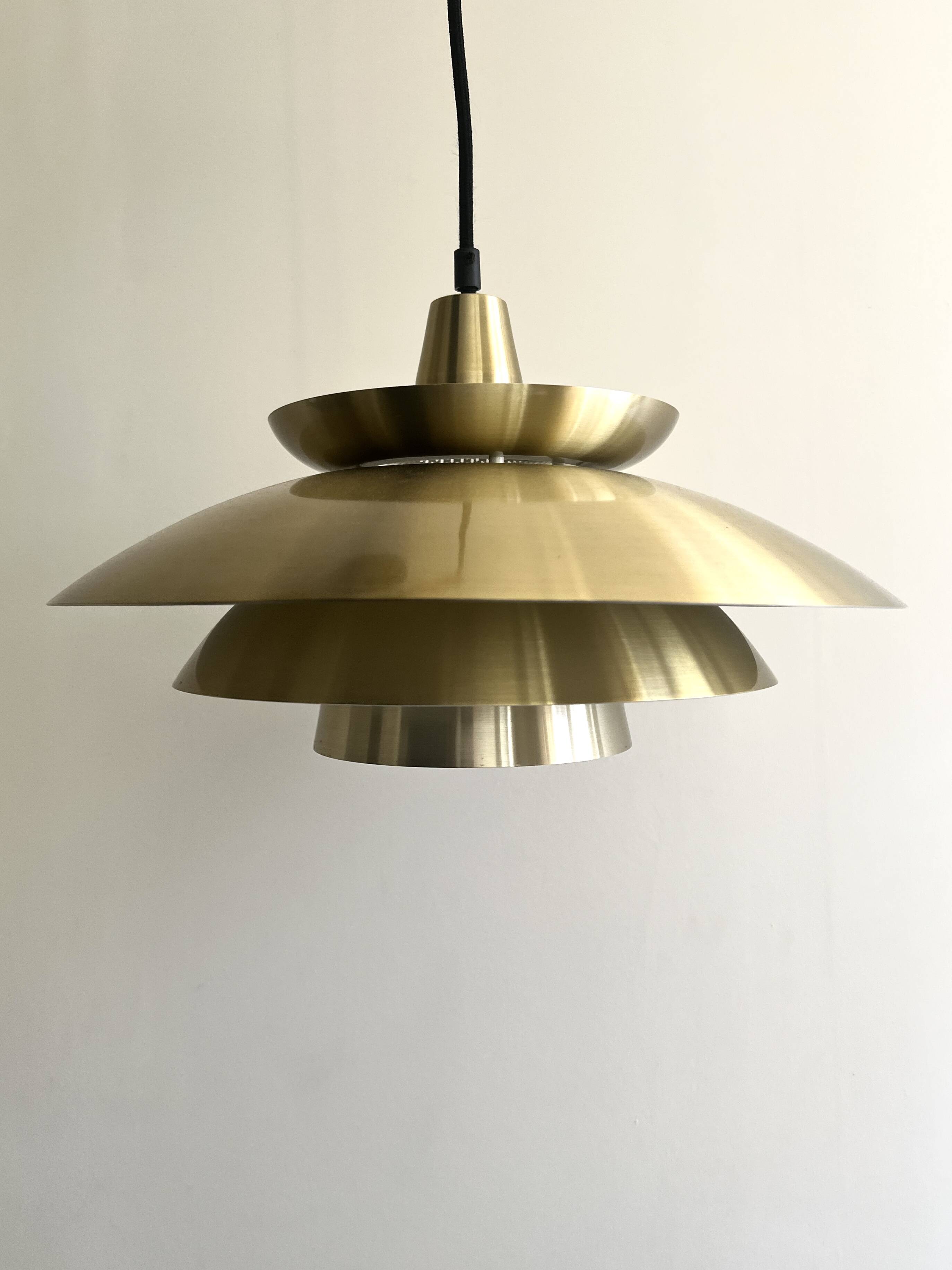 Vintage suspension by Bent Nordsted for Lyskaer, Denmark, 1960s.