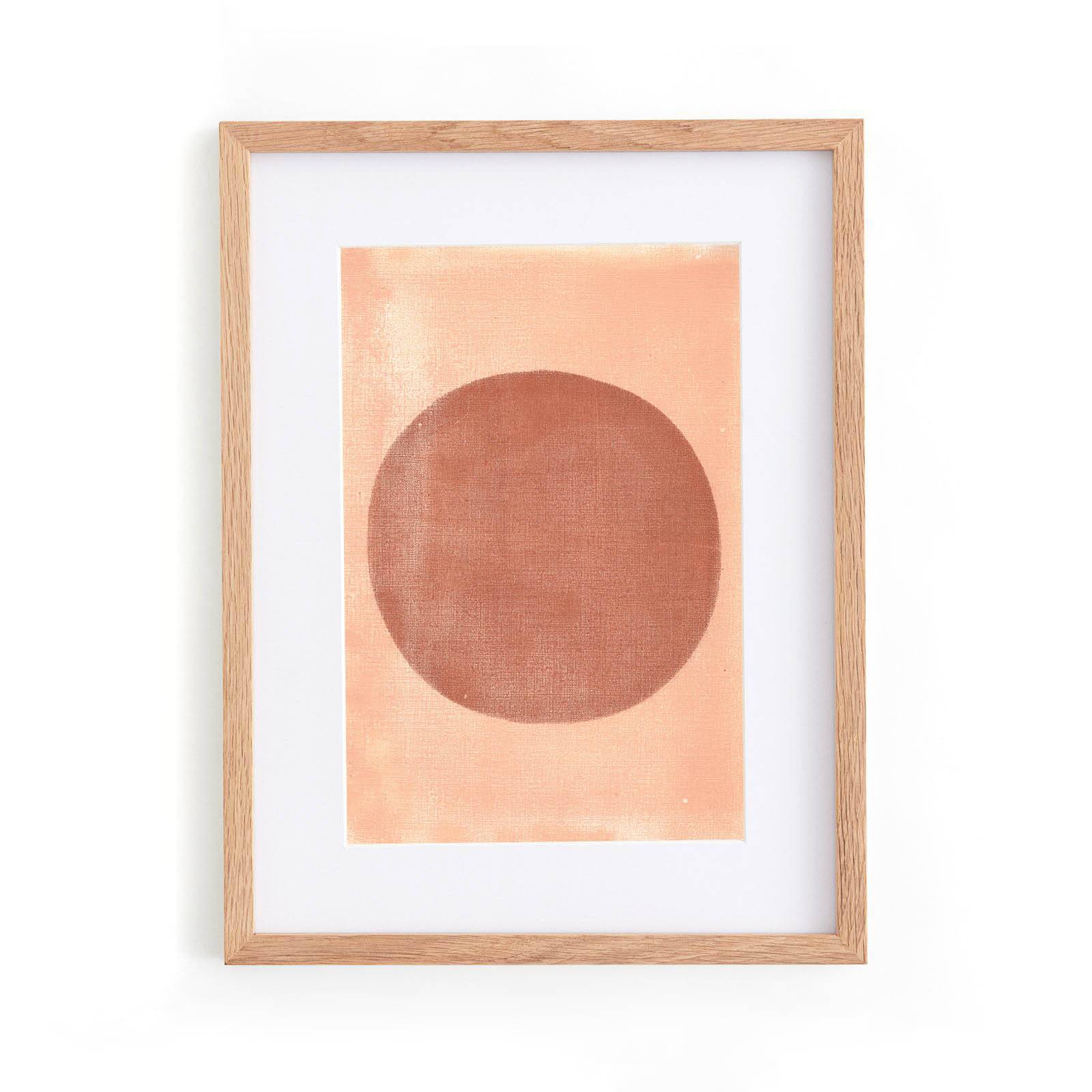 A4 painting - moon - Pink - N289 - signed Eawy