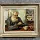 Roux Abougit: Oil on canvas painting circa 1920-1930 the old man