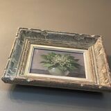 Charming old painting: Bouquet of lily of the valley
