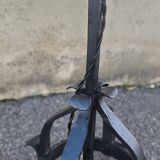 Brutalist wrought iron floor lamp