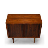 Danish Design Rosewood small chest for LP's with tambour doors, 1960s