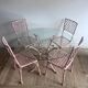 ‘Faux Bamboo garden set table and 4 chairs