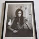 Fashion photography, black and white portrait, framed under glass, 32 x 41 cm