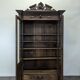 Bibliothèque vitrée de style Louis XIII en chêne