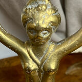 Mermaid-shaped chandelier in bronze