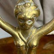Chandelier, forme sirène, en bronze 