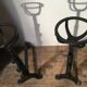 Pair of wrought iron fire tongs