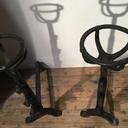 Paire de landiers en fer forgé