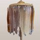 Vintage floor lamp with Murano glass leaves, 1970s
