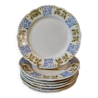 8 assiettes plates KG Lunéville