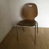 Vintage chair wood and chrome