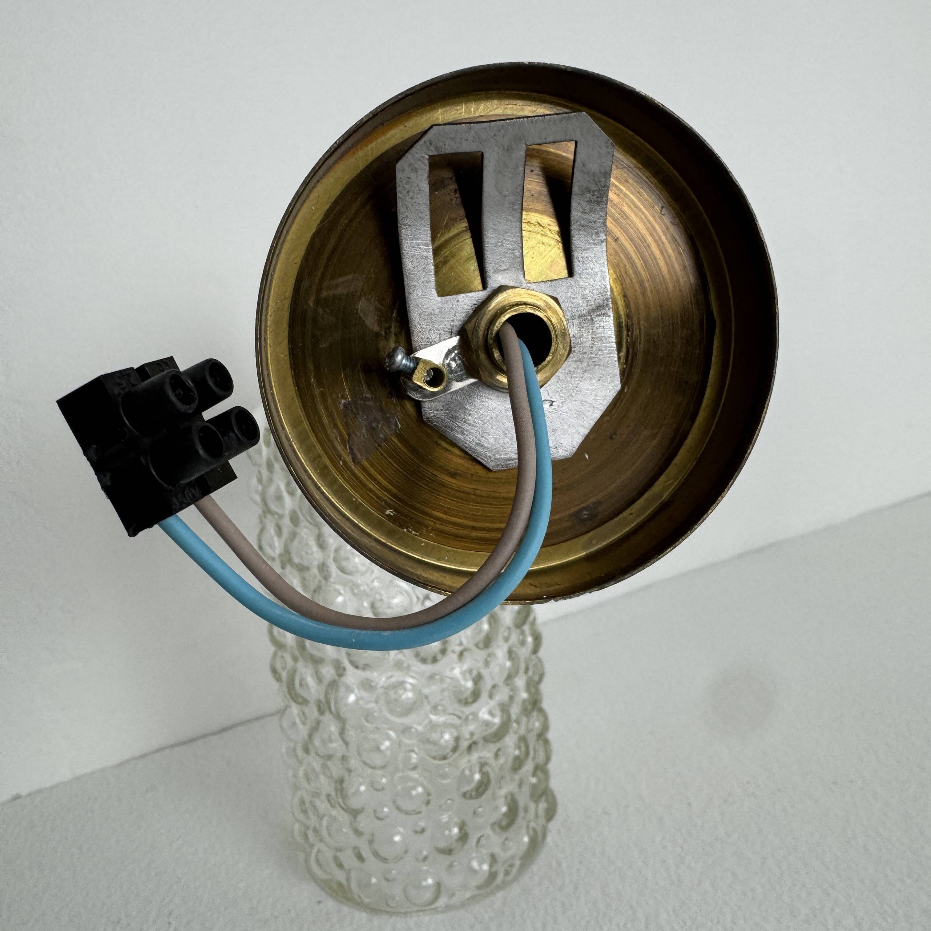 Pair of vintage bubble glass wall lights