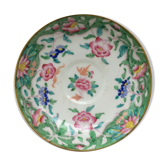 Sous-tasse décor fleurs en porcelaine anglaise Minton XIXème