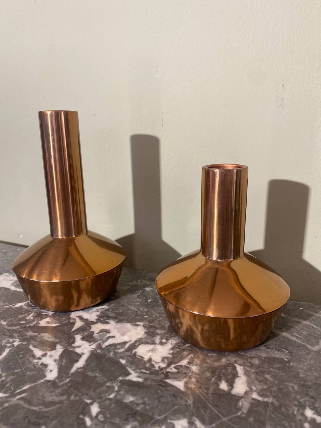 Designer candle holder duo