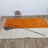 Azilal Berber rug in handmade wool 245 X 152 CM