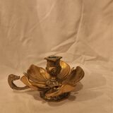 Brass flower candle holder