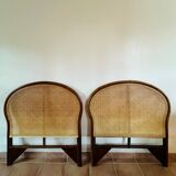 2 têtes de lit en cannage